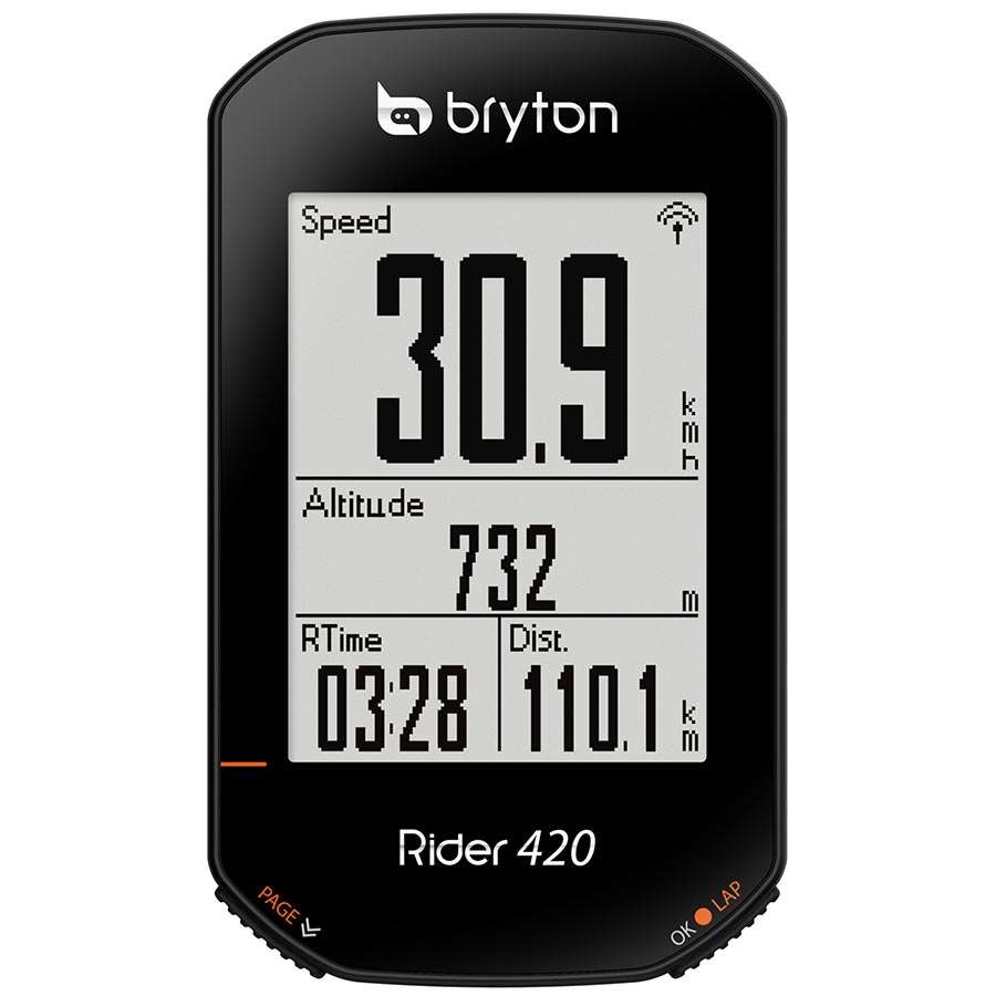 Bryton Rider 420T GPS Fietscomputer met Hartslagmeter en Cadanssensor Zwart 