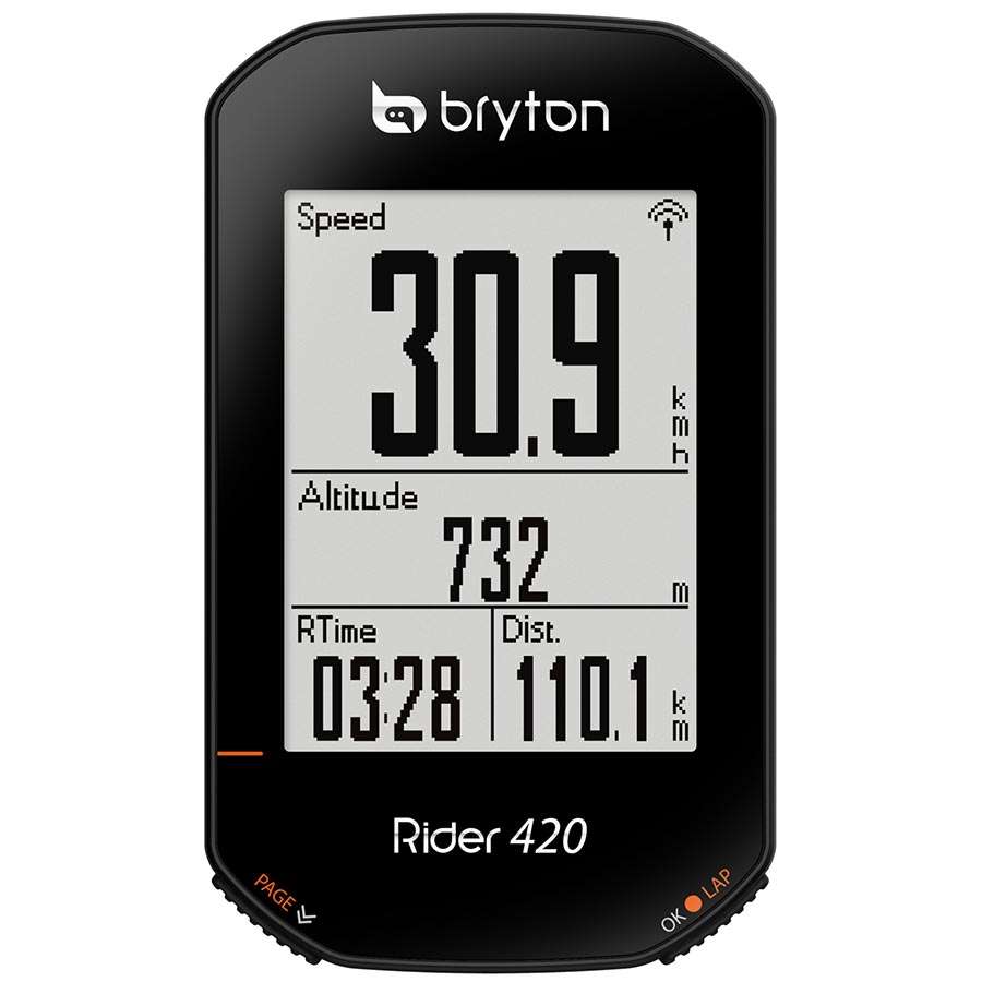 Bryton Rider 420T GPS Fietscomputer met Hartslagmeter en Cadanssensor Zwart