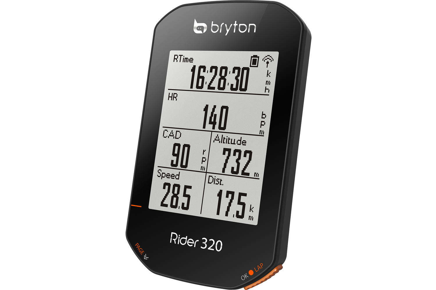 Bryton Rider 320E GPS Fietscomputer Zwart/Oranje