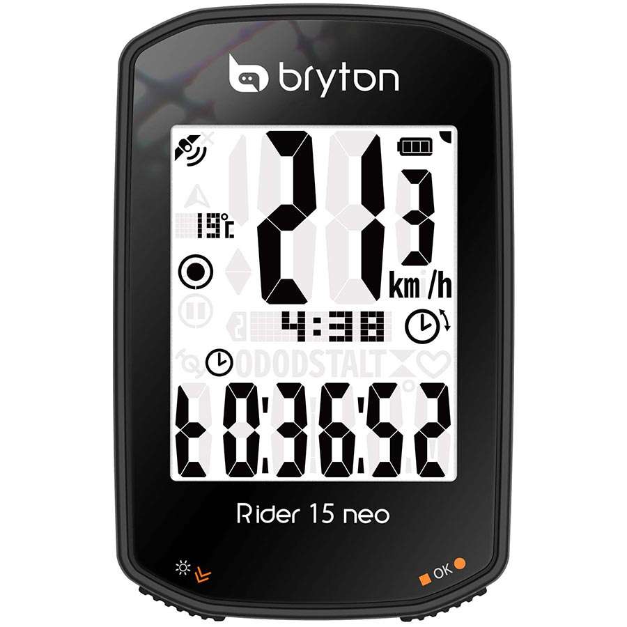 Bryton Rider 15 NEO C GPS Fietscomputer met Cadanssensor Zwart