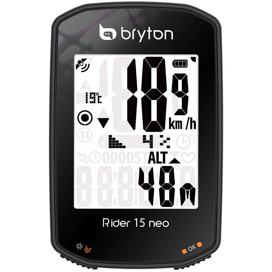 Bryton Rider 15 NEO C GPS Fietscomputer met Cadanssensor Zwart