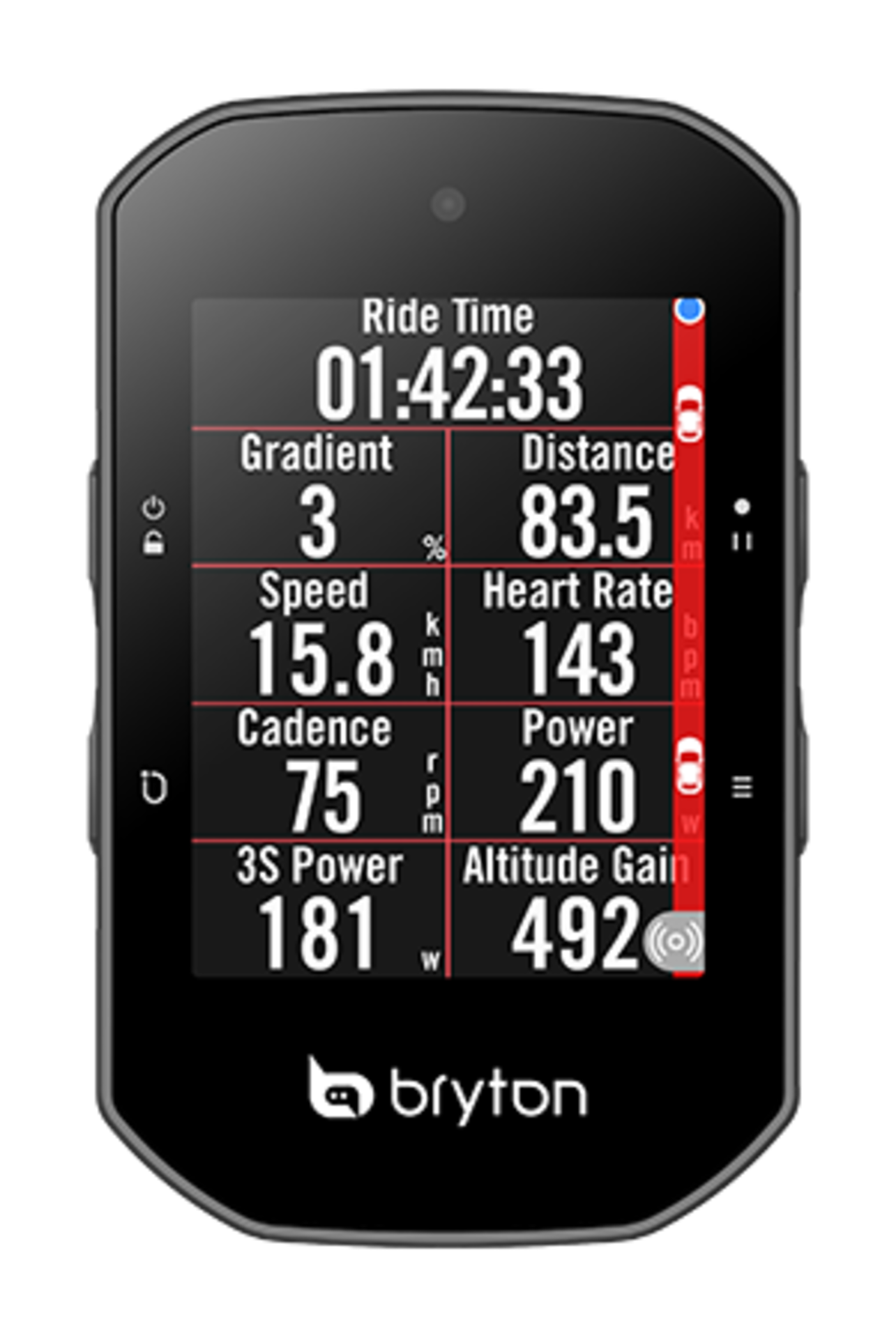 Bryton Rider S500 E GPS Fietscomputer Zwart