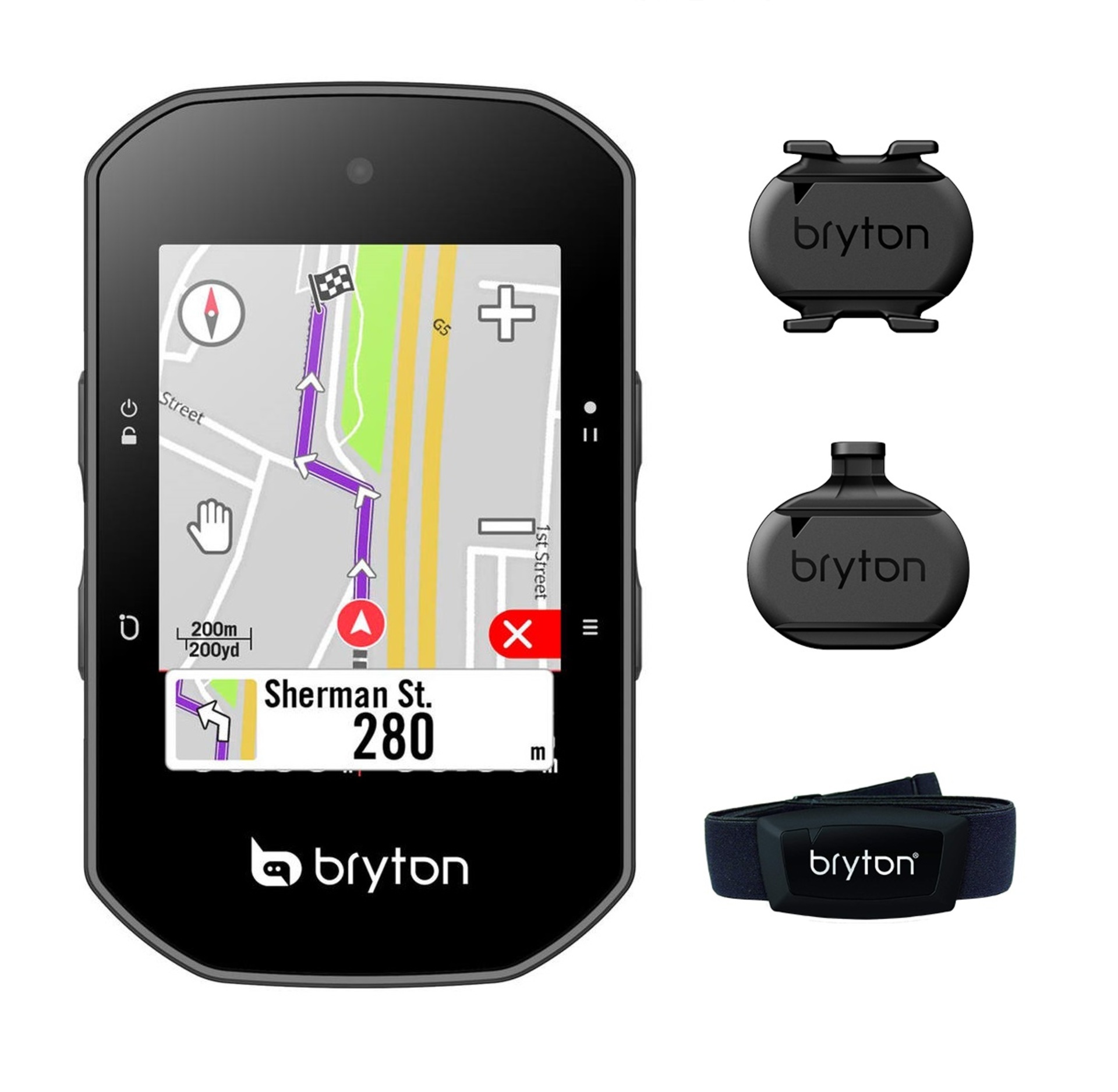 Bryton Rider S500 T GPS Fietscomputer met Hartslagmeter en Cadanssensor Zwart