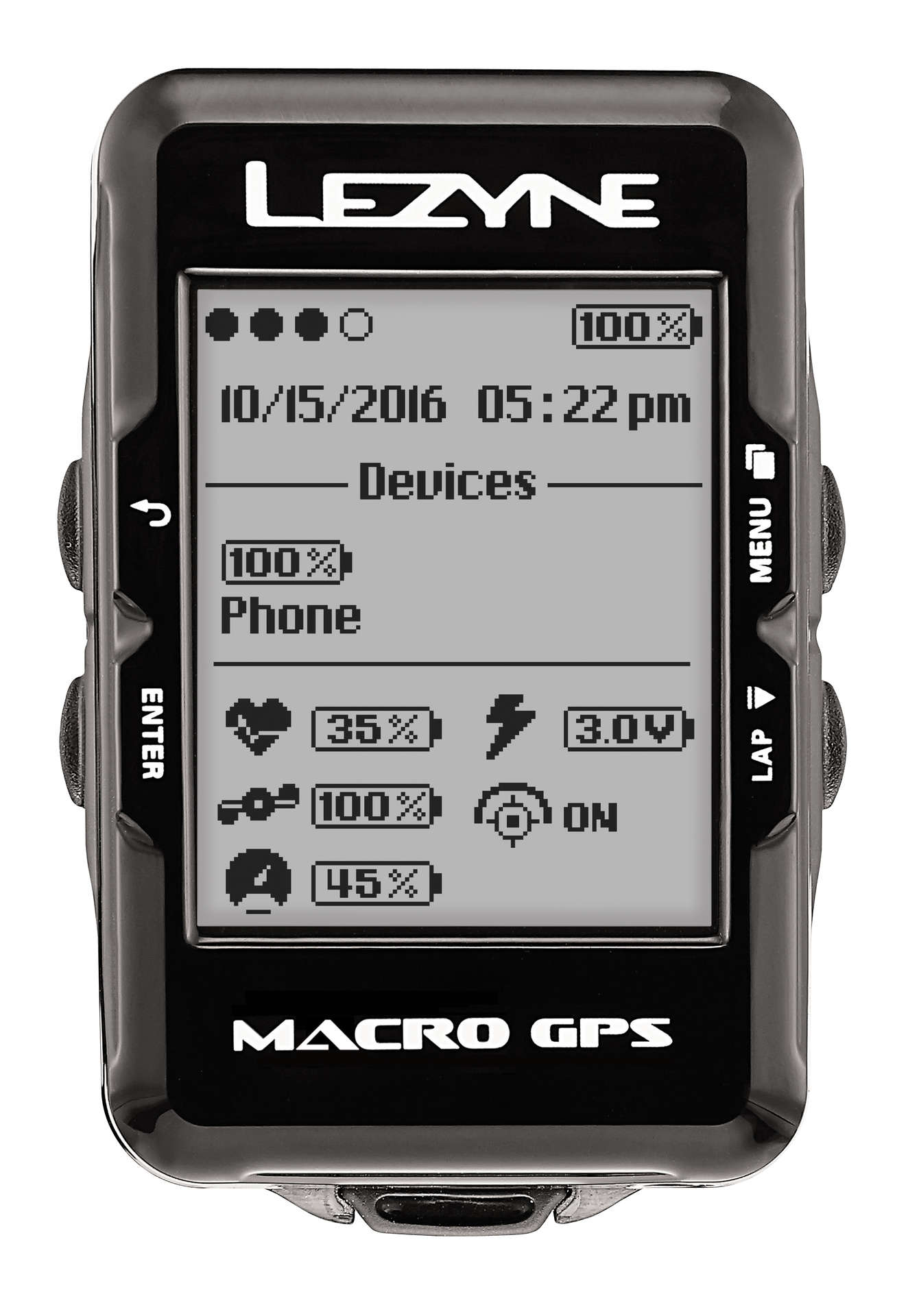 Lezyne Macro GPS HRSC Loaded Zwart