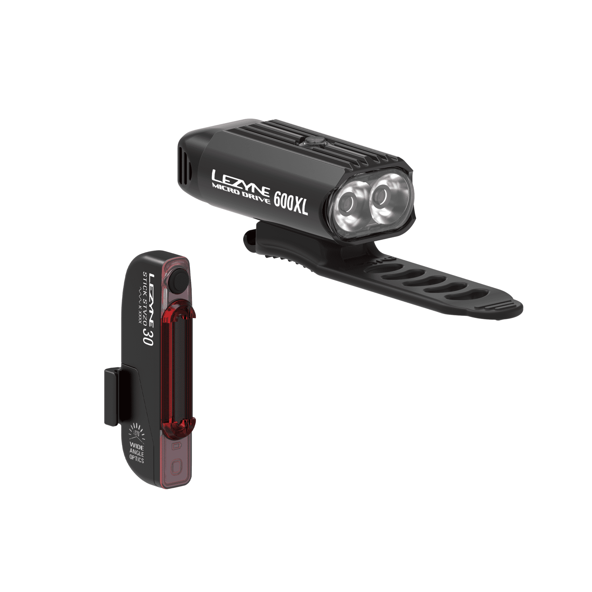 Lezyne Micro Drive 600XL/Stick Verlichtingsset Zwart