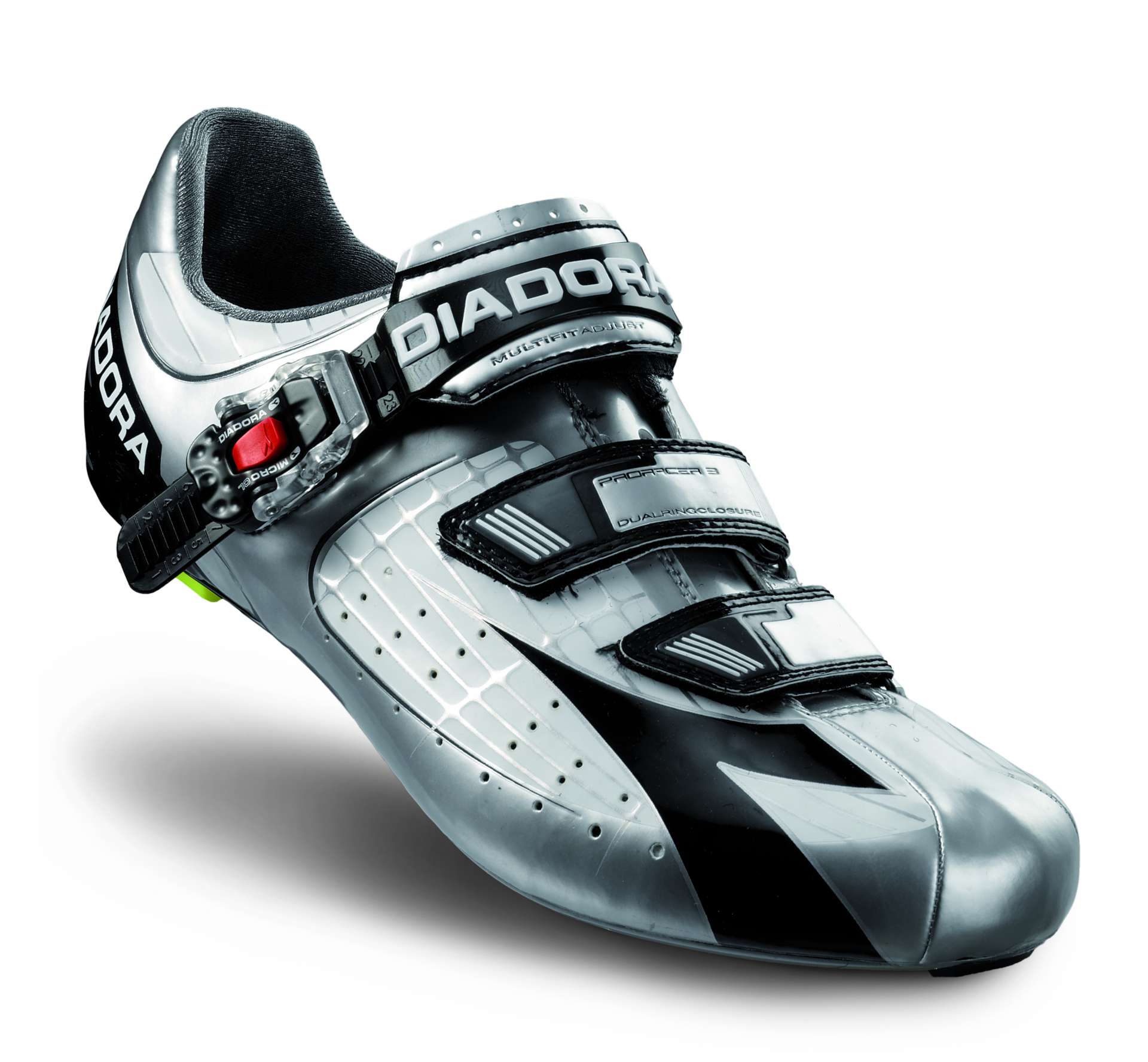 Diadora Proracer 3 14 Wielrenschoenen Wit/Zilver/Zwart