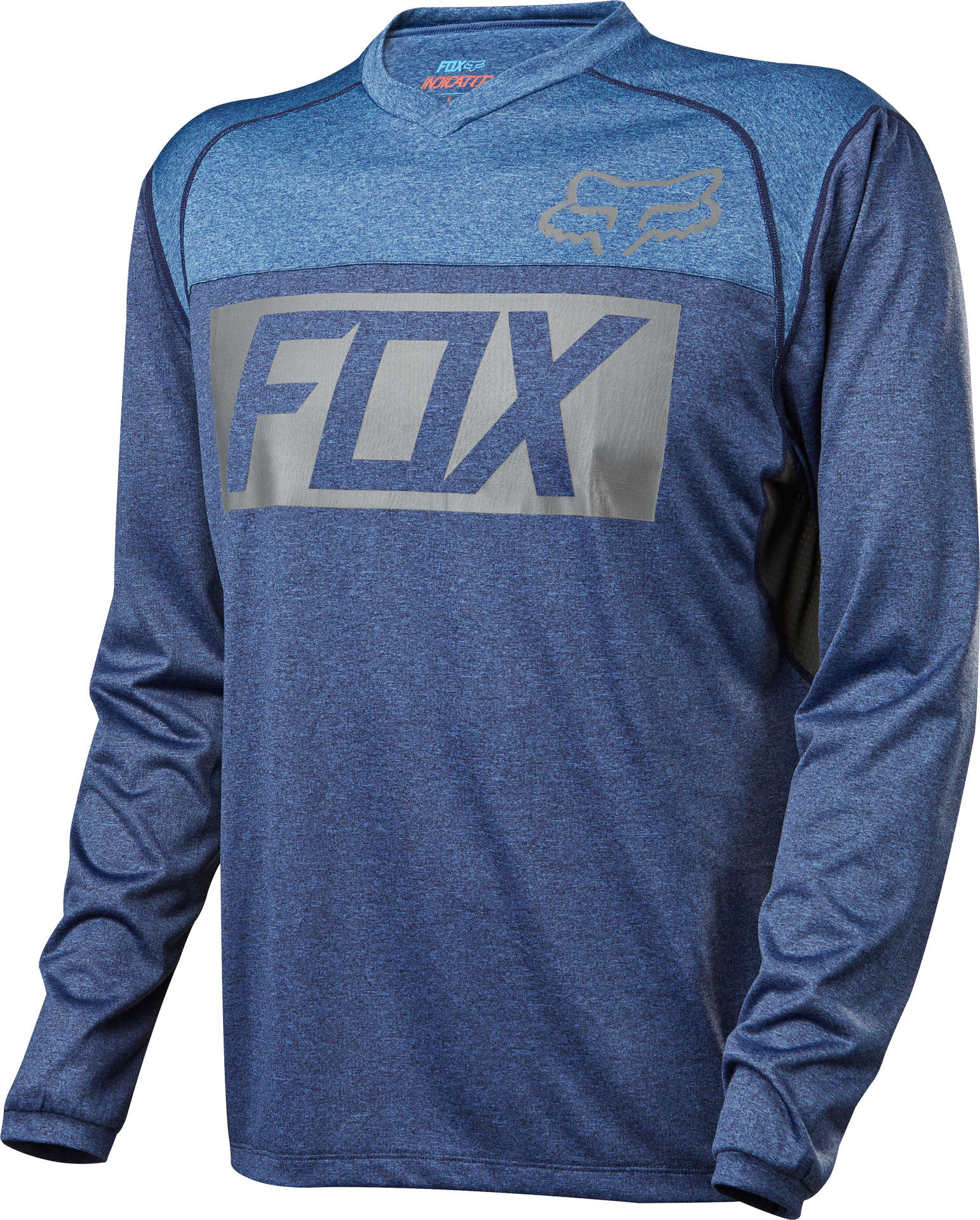 Fox Indicator Downhill Fietsshirt Lange Mouwen Blauw Heren