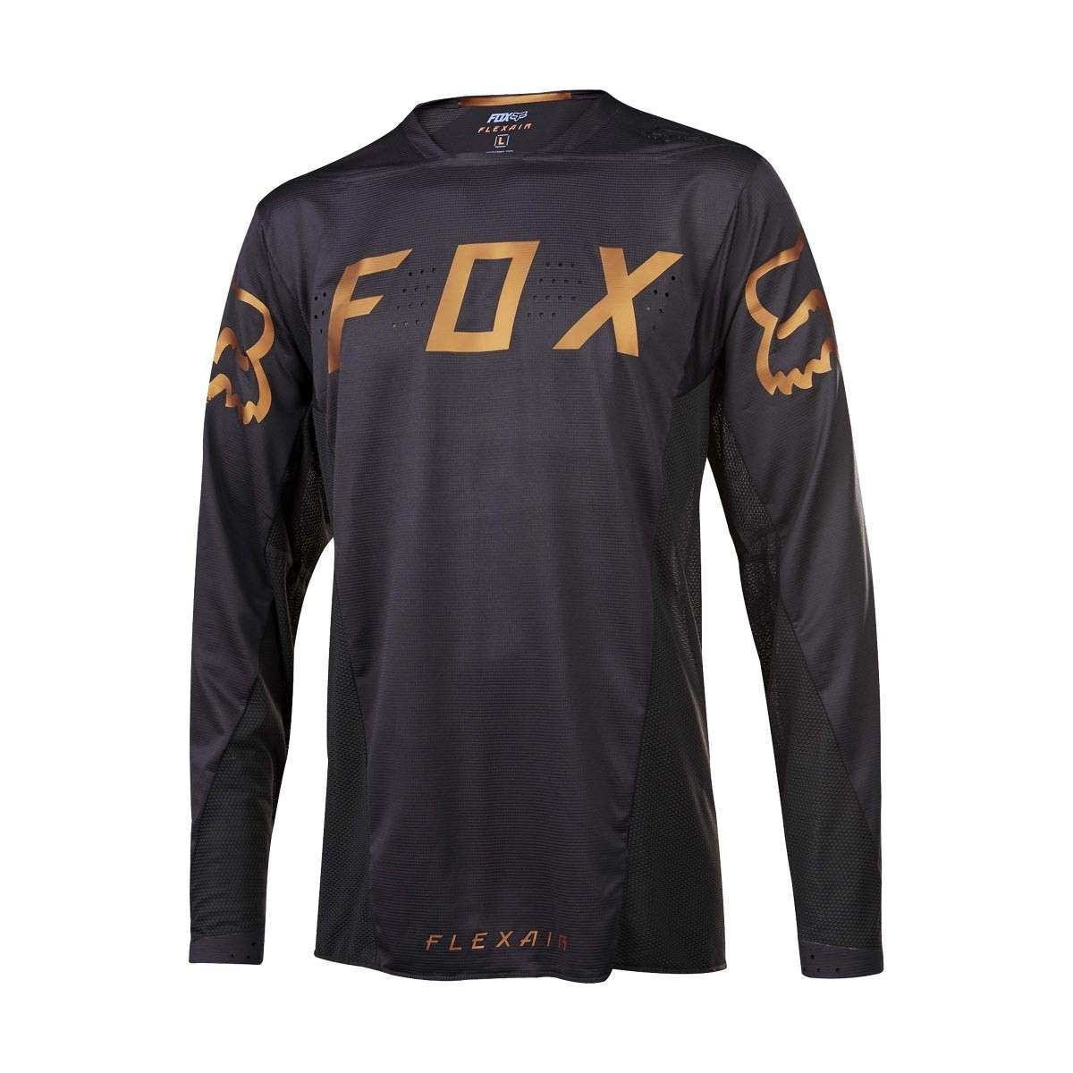 Fox Flexair MTB Fietsshirt Lange Mouwen Zwart/Koper Heren
