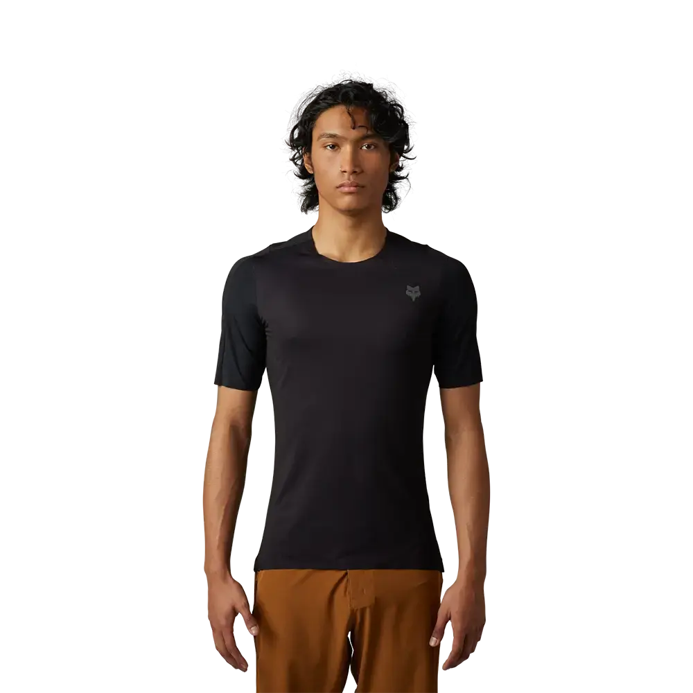 Fox Flexair Ascent MTB Fietsshirt Korte Mouwen Zwart/Zwart Heren