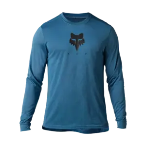 Fox Ranger Tru Dri MTB Fietsshirt Lange Mouwen Blauw/Zwart Heren