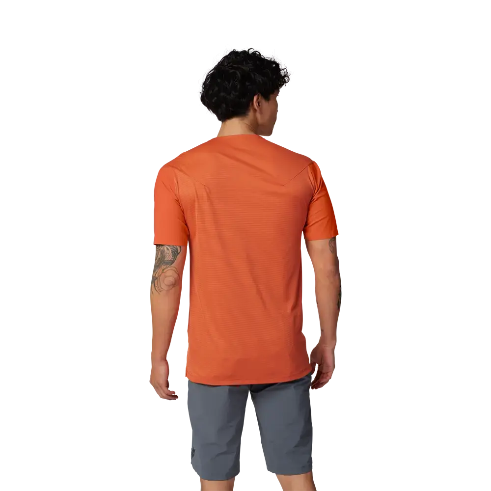 Fox Flexair Pro MTB Fietsshirt Korte Mouwen Oranje Heren