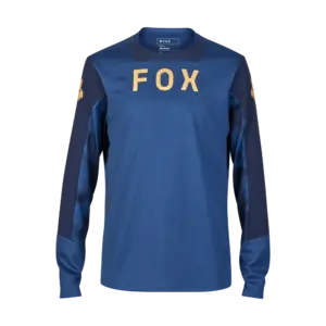 Fox Defend MTB Fietsshirt Lange Mouwen Blauw Heren
