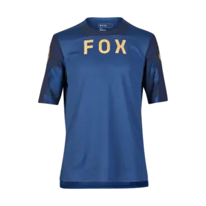 Fox Defend MTB Fietsshirt Korte Mouwen Blauw Heren