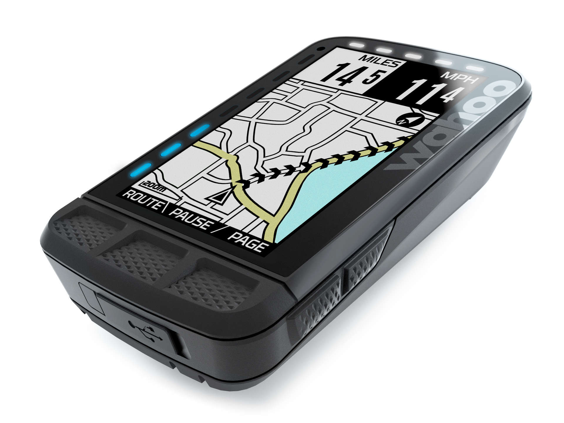 Wahoo ELEMNT ROAM Stealth GPS Fietscomputer Zwart Bundel