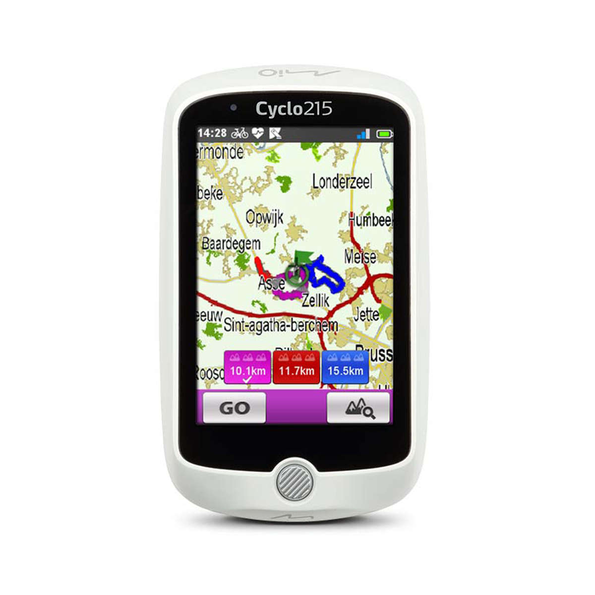 Mio Cyclo 215HC GPS Fietscomputer Europa inclusief Sensoren
