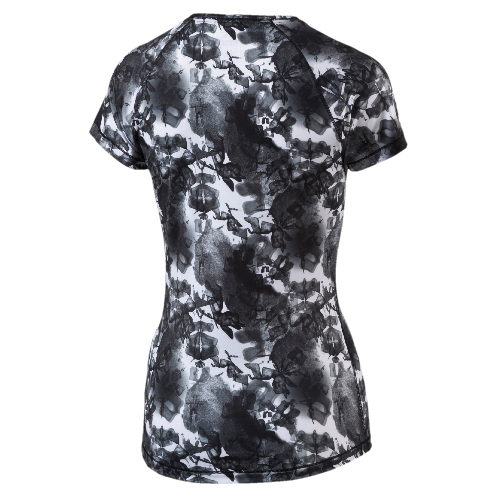 PUMA WT Essential Graphic Hardloopshirt Korte Mouwen Wit/Zwart Dames