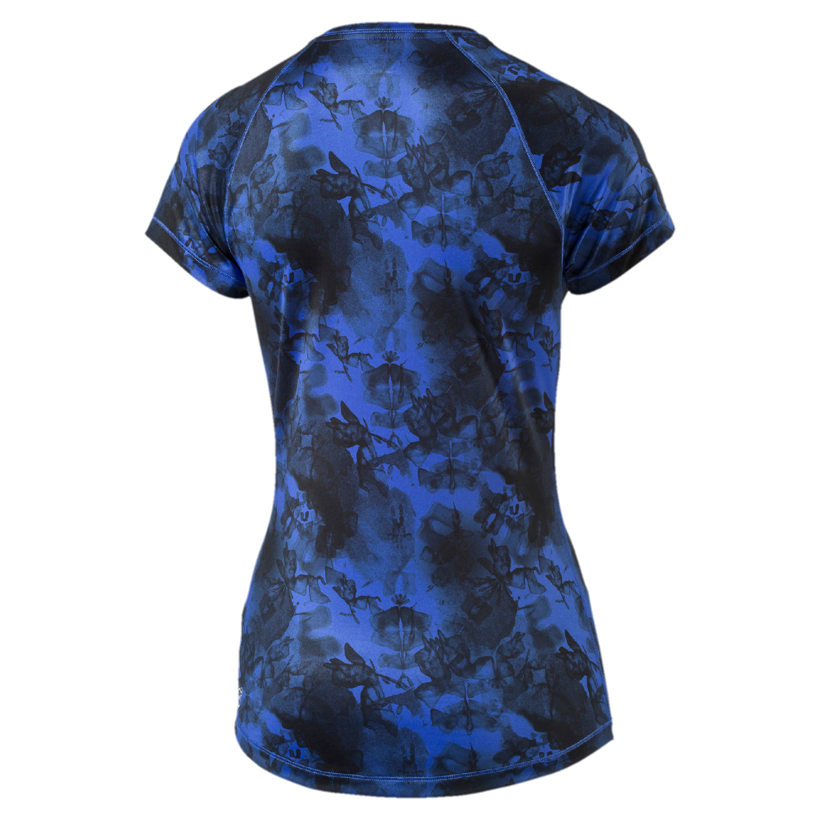 PUMA WT Essential Graphic Hardloopshirt Korte Mouwen Blauw/Zwart Dames