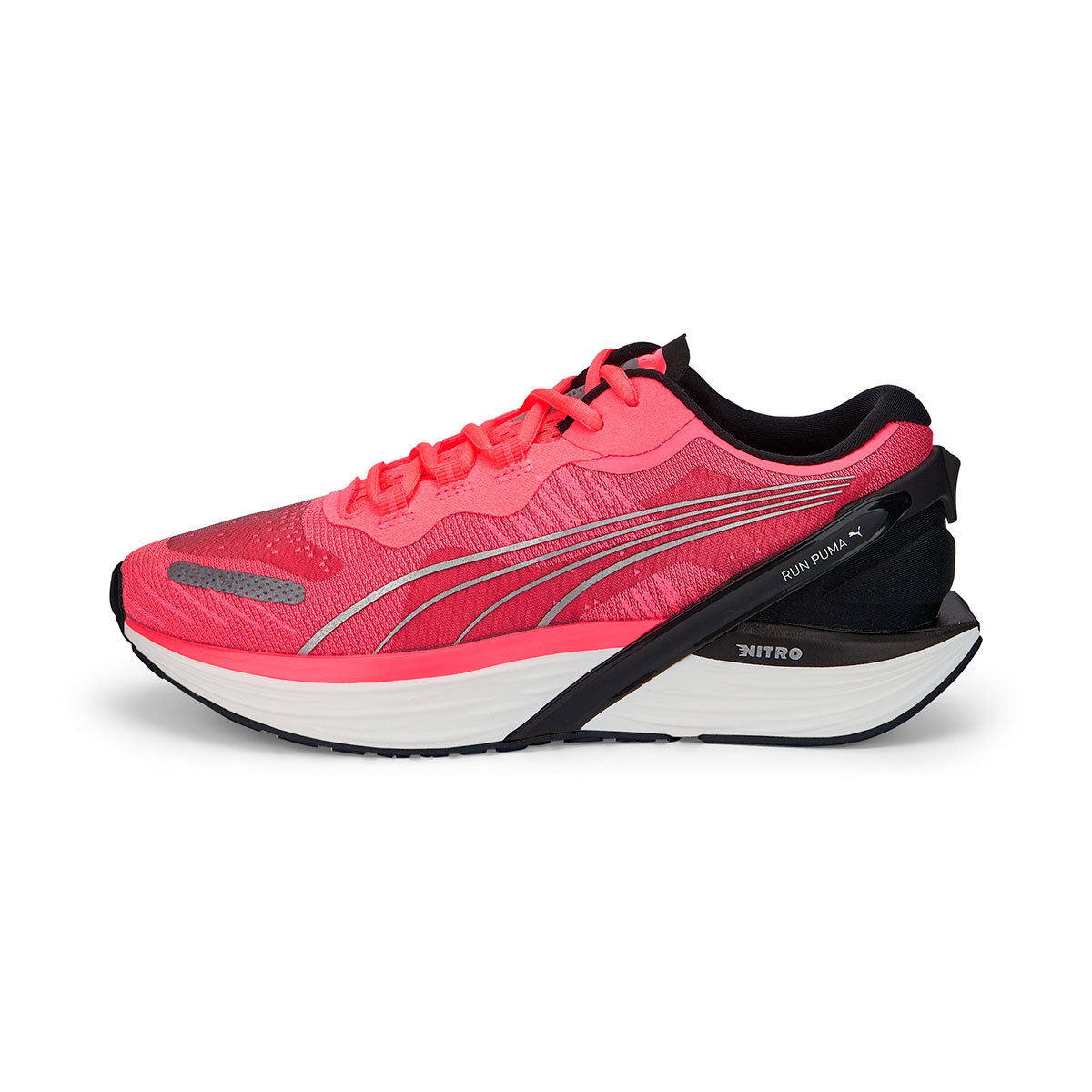 PUMA Run XX Nitro Hardloopschoenen Roze/Zwart/Zilver Dames