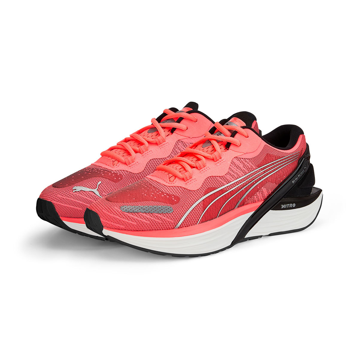 PUMA Run XX Nitro Hardloopschoenen Roze/Zwart/Zilver Dames