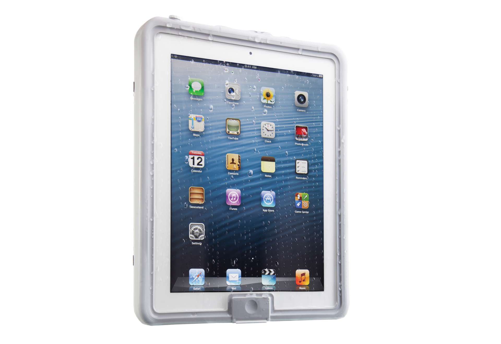 Lifedge iPad 4/3/2 Waterdichte Hoes Lichtgrijs