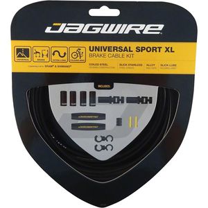 Jagwire Universal Sport Remkabels XL Kit Zwart
