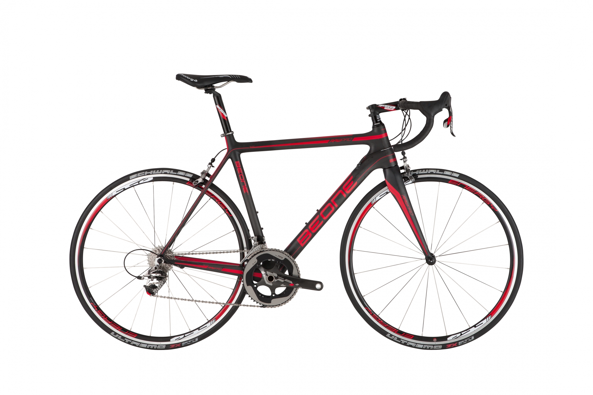 BeOne Raw Pro Carbon Racefiets Mat Zwart/Rood koop je bij Futurumshop.nl