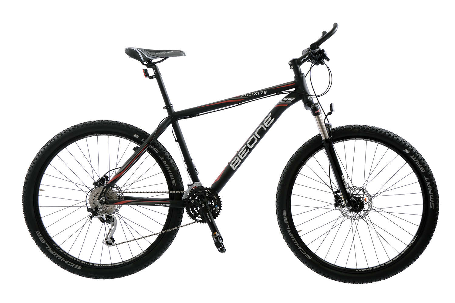 BeOne Pro XT 29 Mountainbike Zwart/Wit/Rood koop je bij Futurumshop.nl