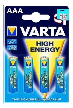 Varta Alkaline Potlood High Energy LR03 AAA-Batterijen (4 stuks)