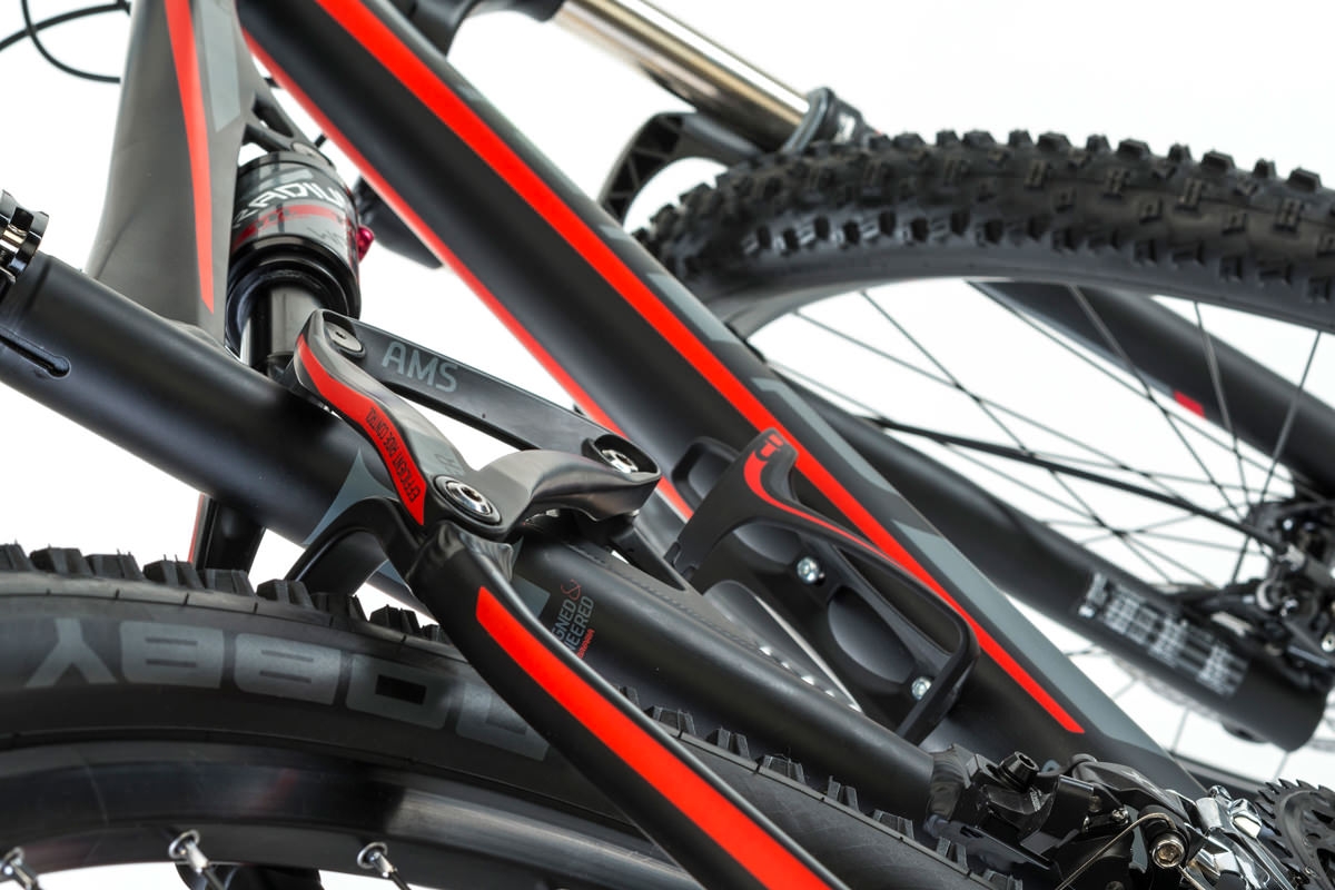 Cube AMS 120 29 Mountainbike Full Suspension Zwart Rood
