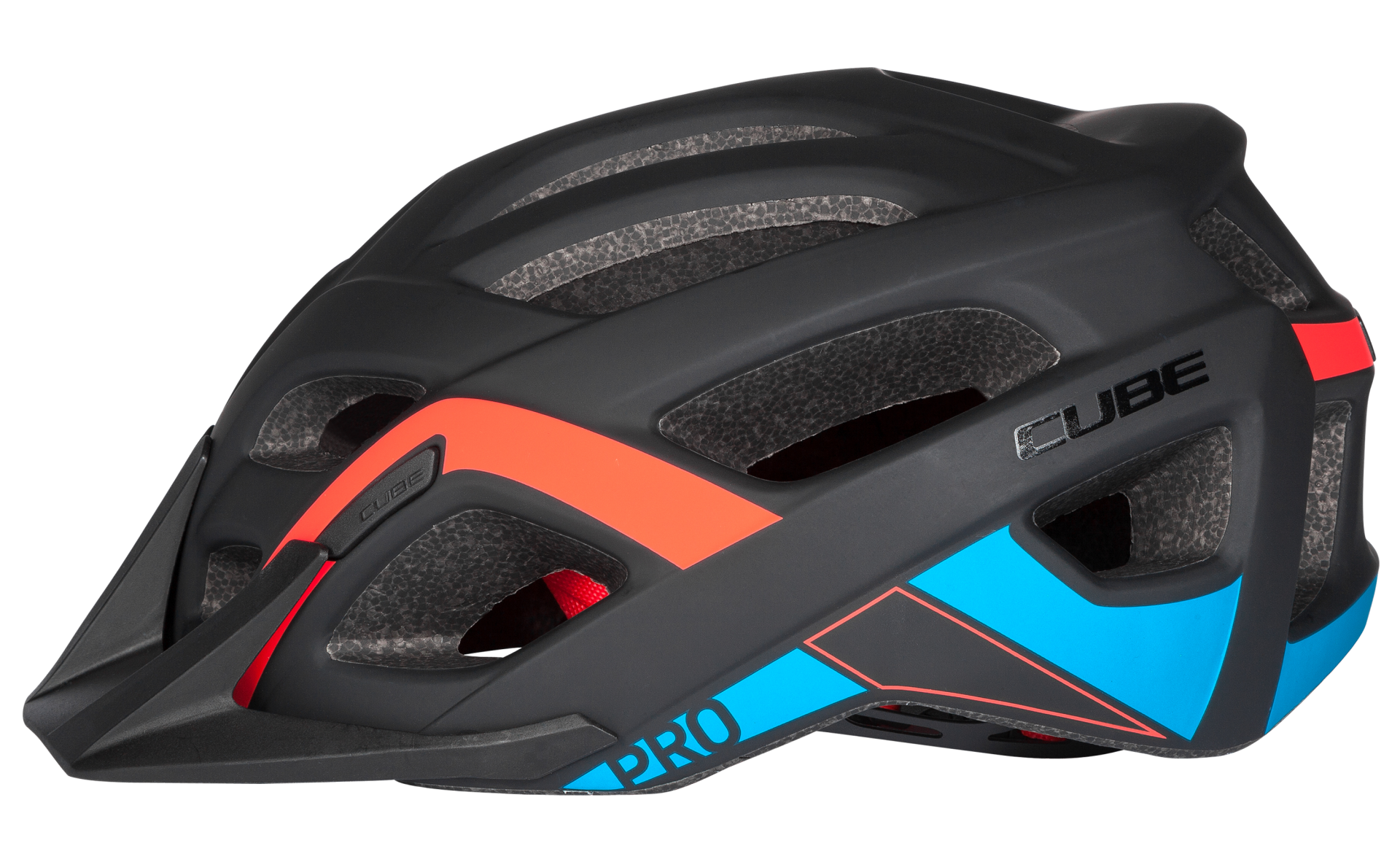 Cube Pro MTB Fietshelm Zwart/Blauw/Rood koop je bij Futurumshop.nl