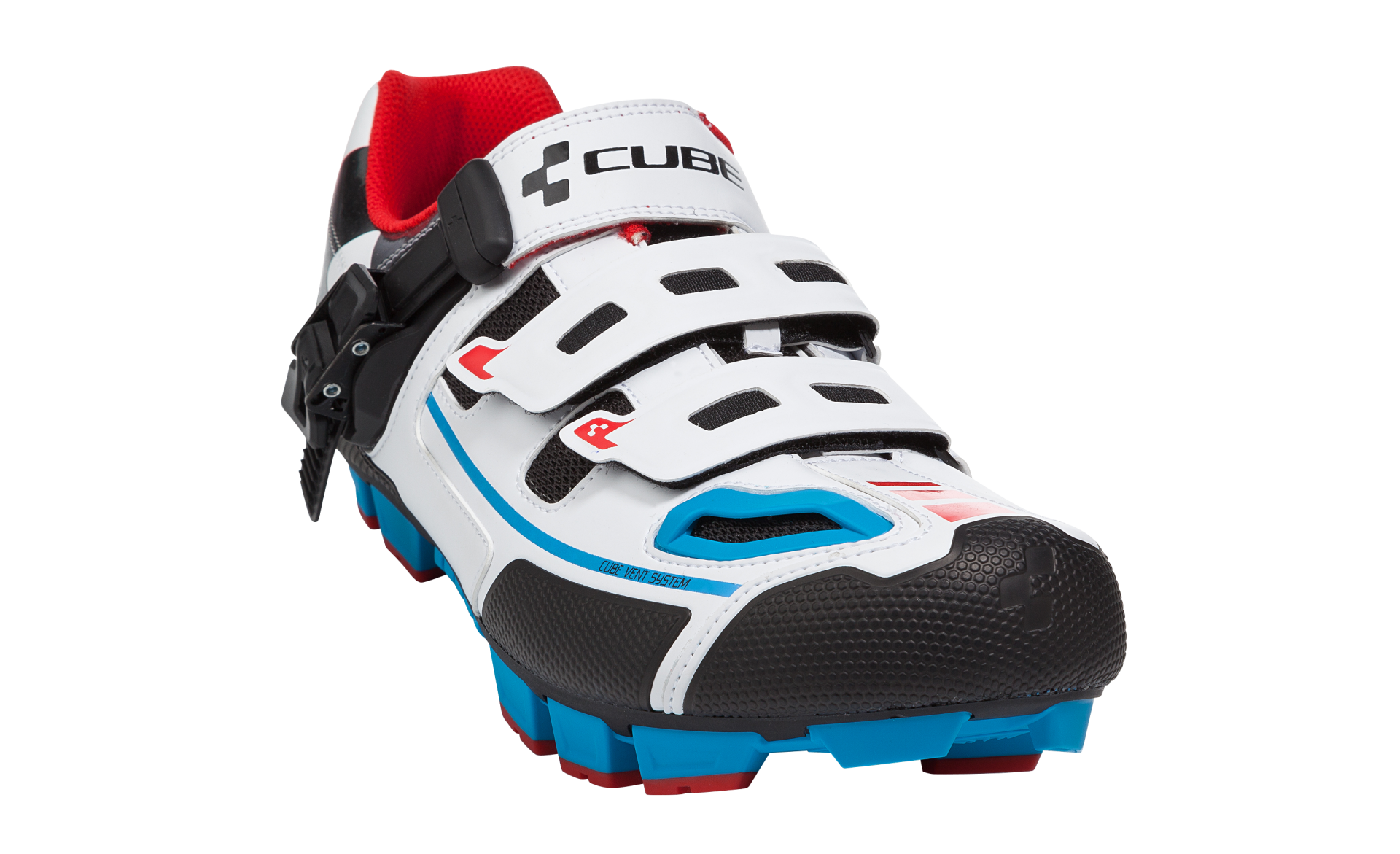 Cube MTB Pro Teamline Mountainbikeschoenen Wit/Blauw/Rood