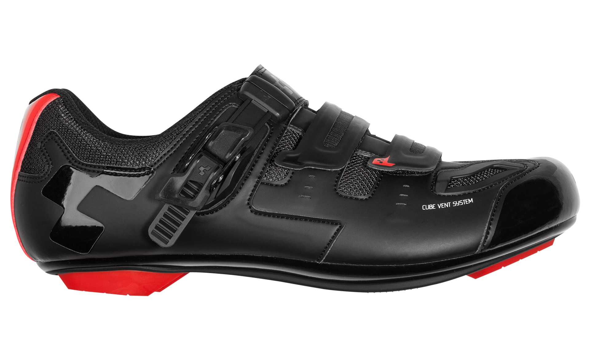 Cube ROAD Pro Wielrenschoenen Zwart/Rood Heren