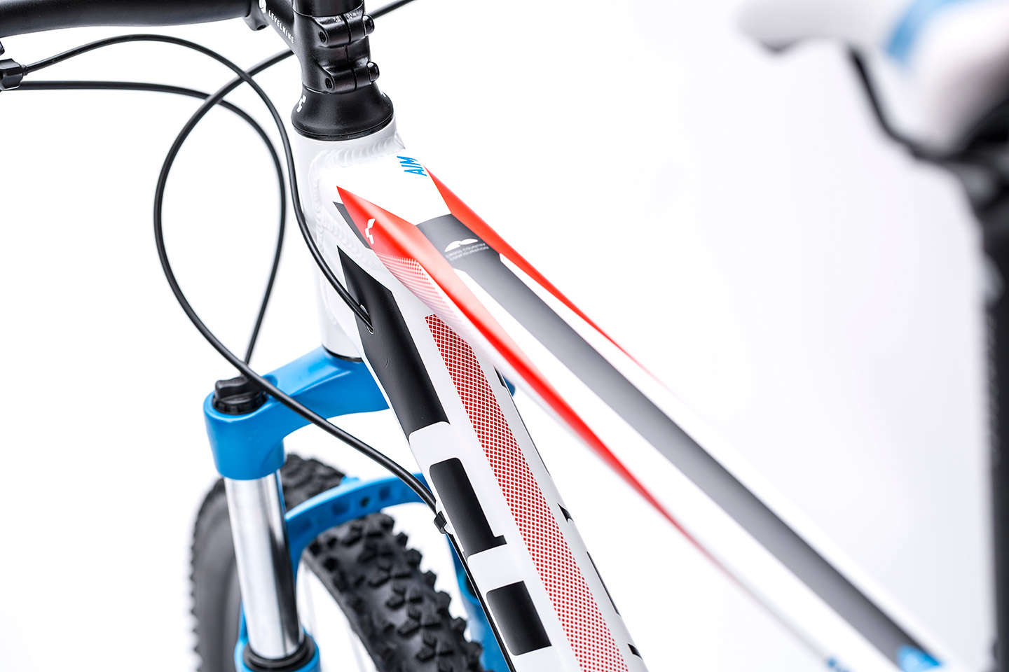 Cube Aim Disc 27.5 White n red n blue Mountainbike