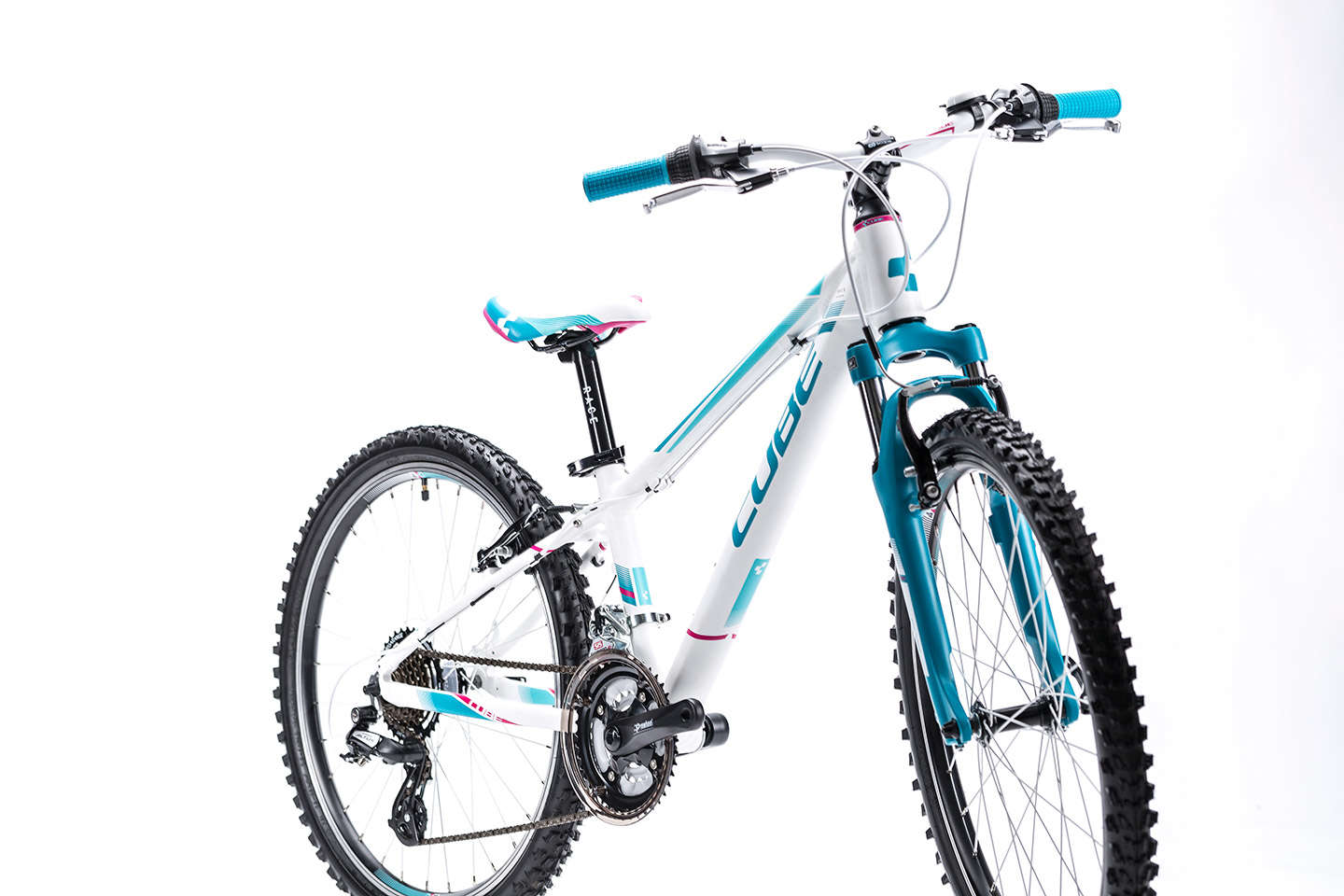 Overeenkomstig Verlengen Beneden afronden Cube Kid 240 Girl White´n´blue Kinder Mountainbike 24 inch koop je bij  Futurumshop.nl