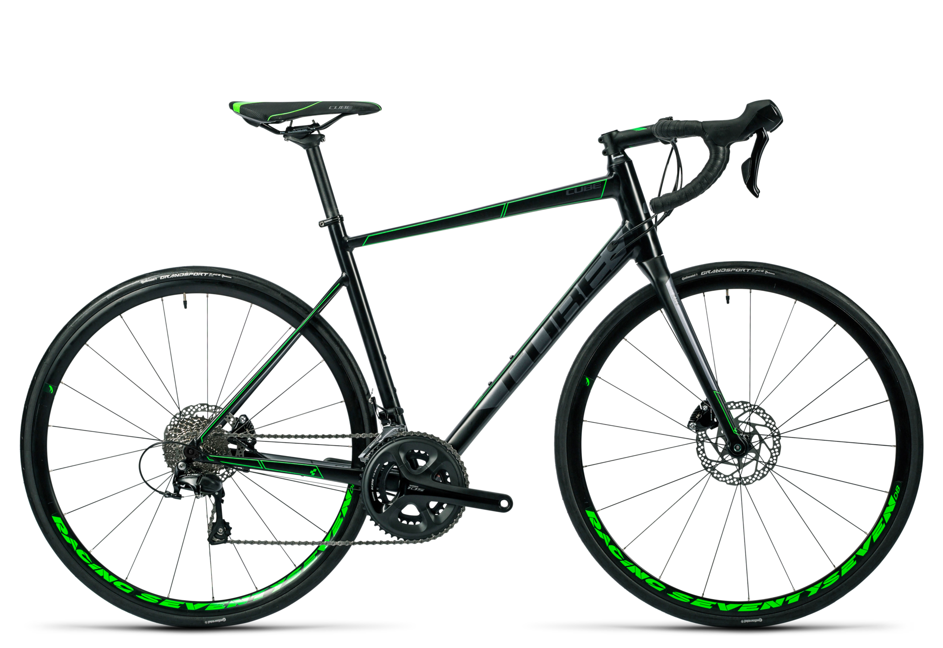 Attain SL Disc Black n green Racefiets