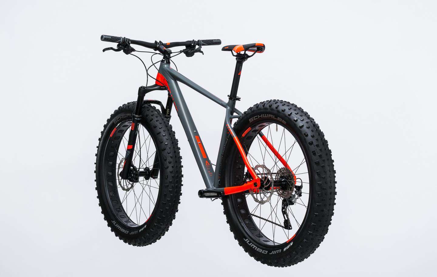 Cube Nutrail Grey`n`Flashred Fatbike Mountainbike 29 inch