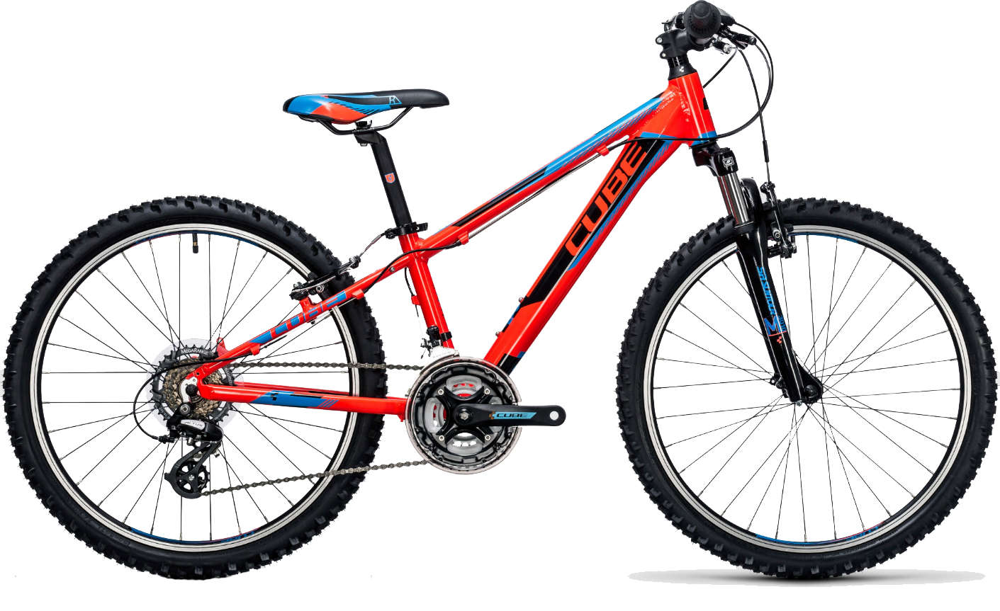 Cube Kid 240 Action Team Kinderfiets Rood Blauw koop je bij