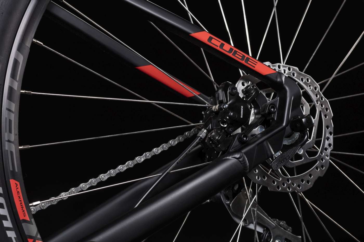 Cube AIM Race Mountainbike Zwart/Rood Heren 29 inch