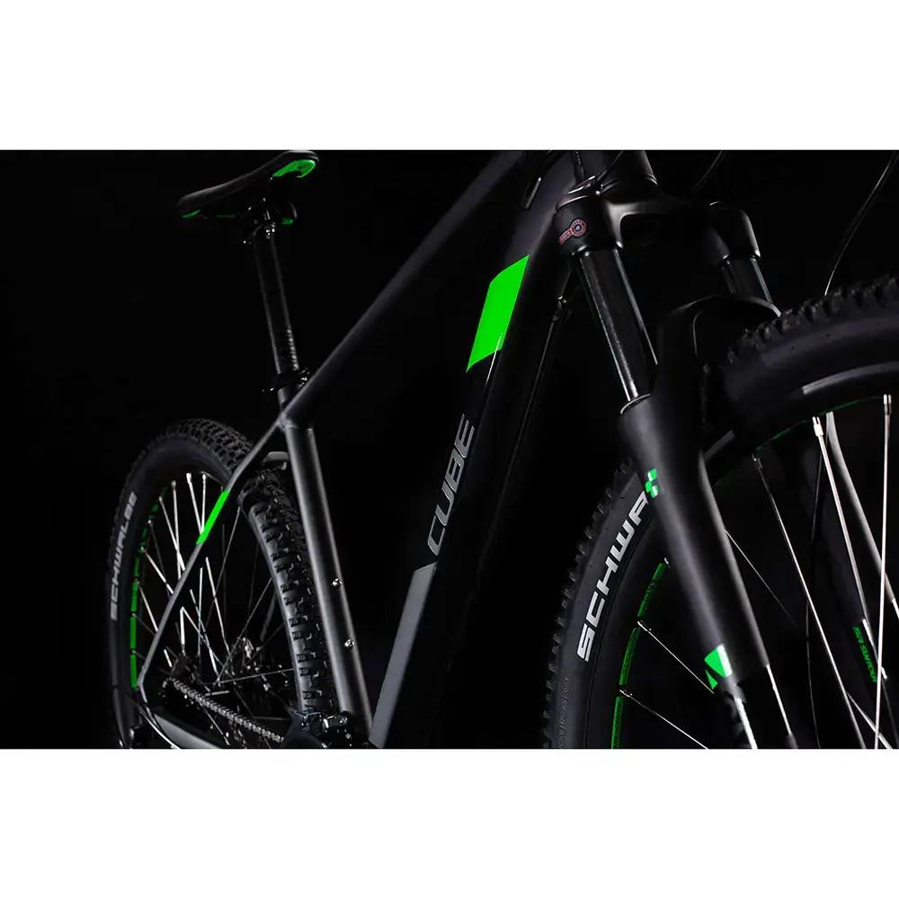 Cube Aim Race Mountainbike Zwart/Groen/Grijs Heren