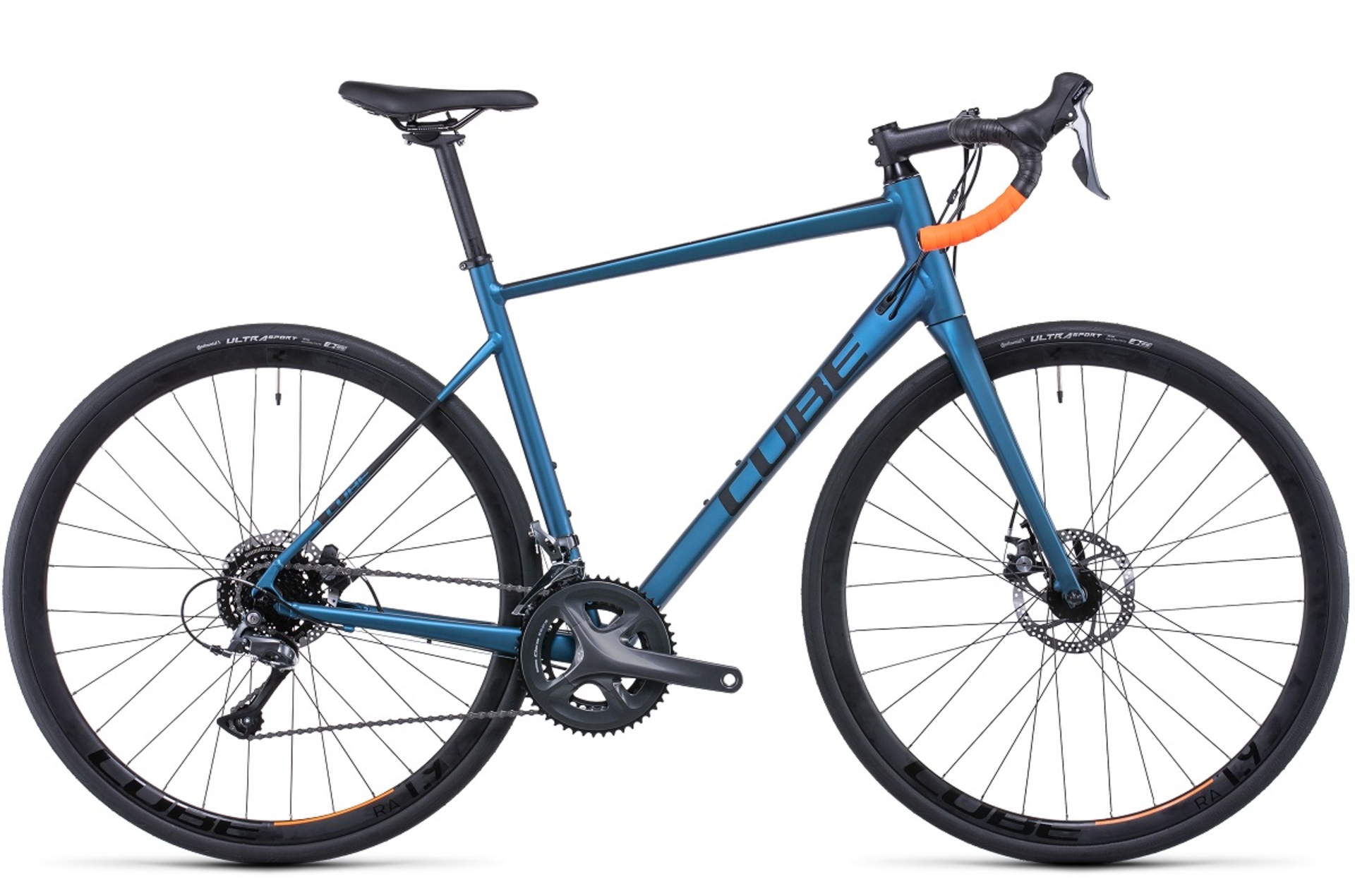 Cube Attain Racefiets Blauw/Oranje Heren koop je bij Futurumshop.nl