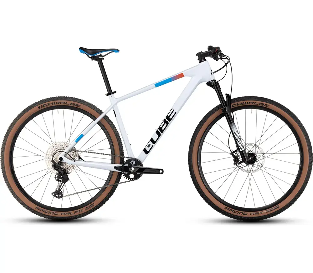 Cube Reaction C:62 Pro Mountainbike Wit/Blauw/Rood Heren