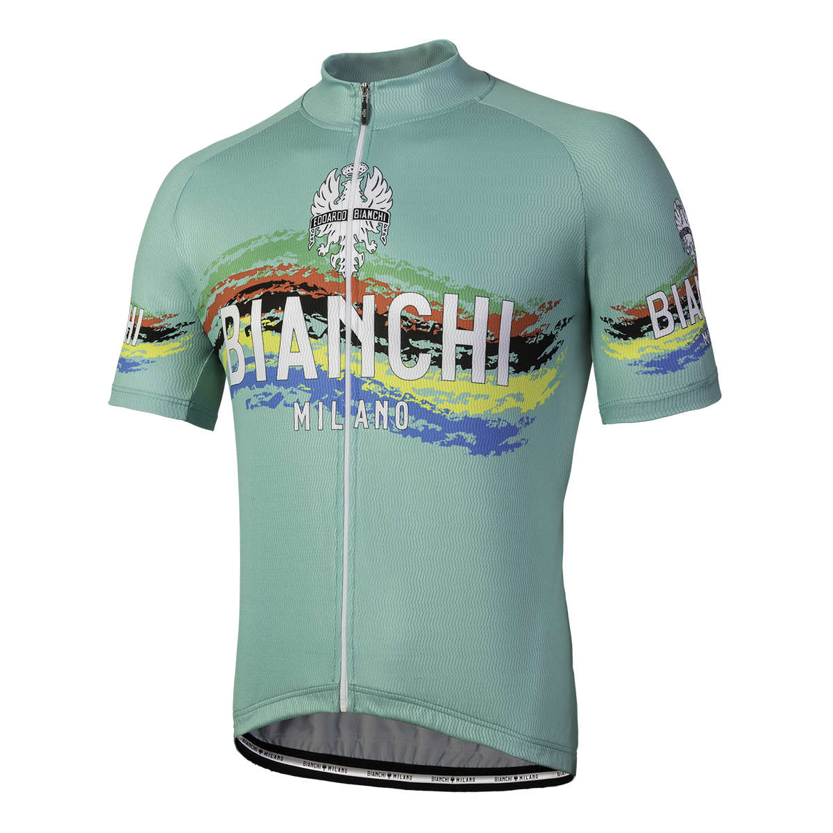 Bianchi Milano Misegna Fietsshirt Korte Mouwen Celeste Groen Heren