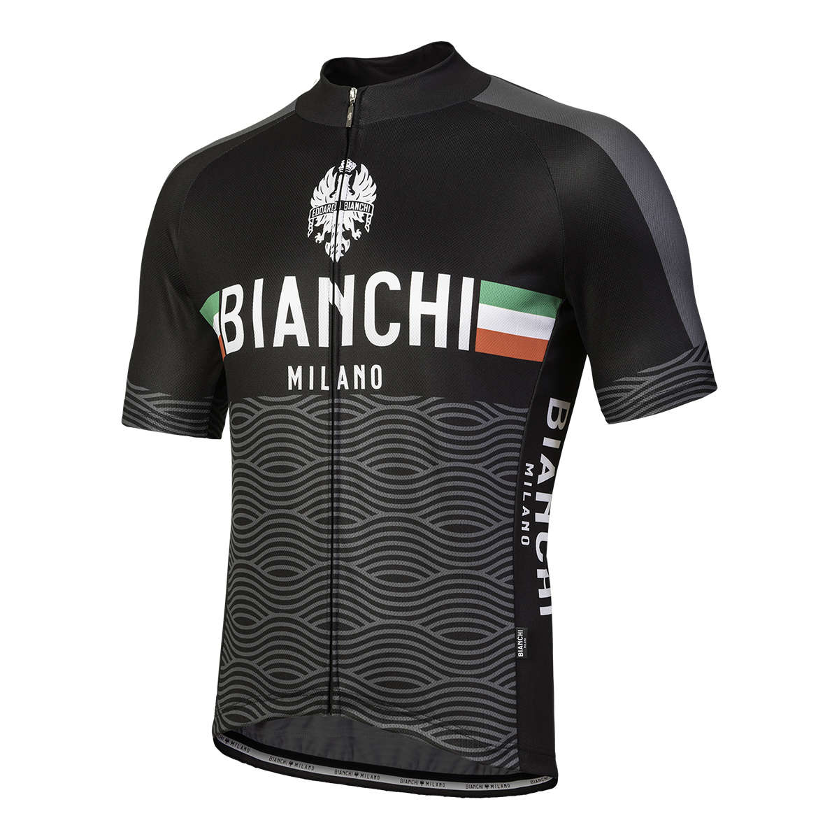 Bianchi Milano Attone Fietsshirt Korte Mouwen Zwart Heren