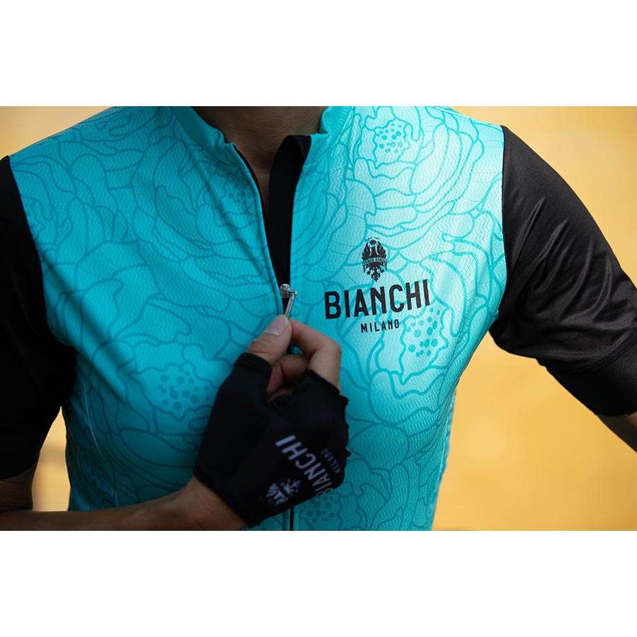 Bianchi Milano Sosio Fietsshirt Korte Mouwen Groen/Zwart Dames