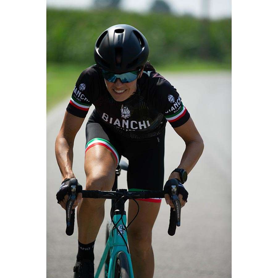 Ancipa Fietsshirt Korte Mouwen Zwart Wit Dames