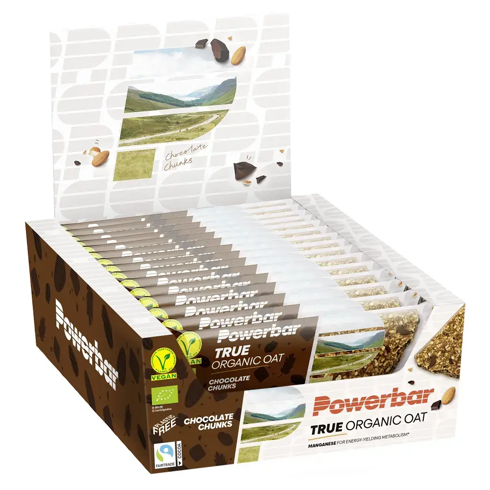 PowerBar True Organic Oat Sportrepen Chocolate Chunks 16 Stuks