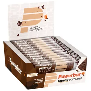 PowerBar Protein Soft Layer Sportrepen Chocolate Toffee Brownie 12 Stuks