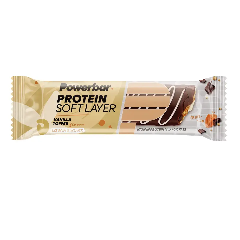 PowerBar Protein Soft Layer Sportrepen Vanilla Toffee 12 Stuks