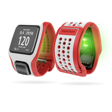 TomTom Multi-Sport Cardio HRM GPS-sporthorloge Wit/Rood