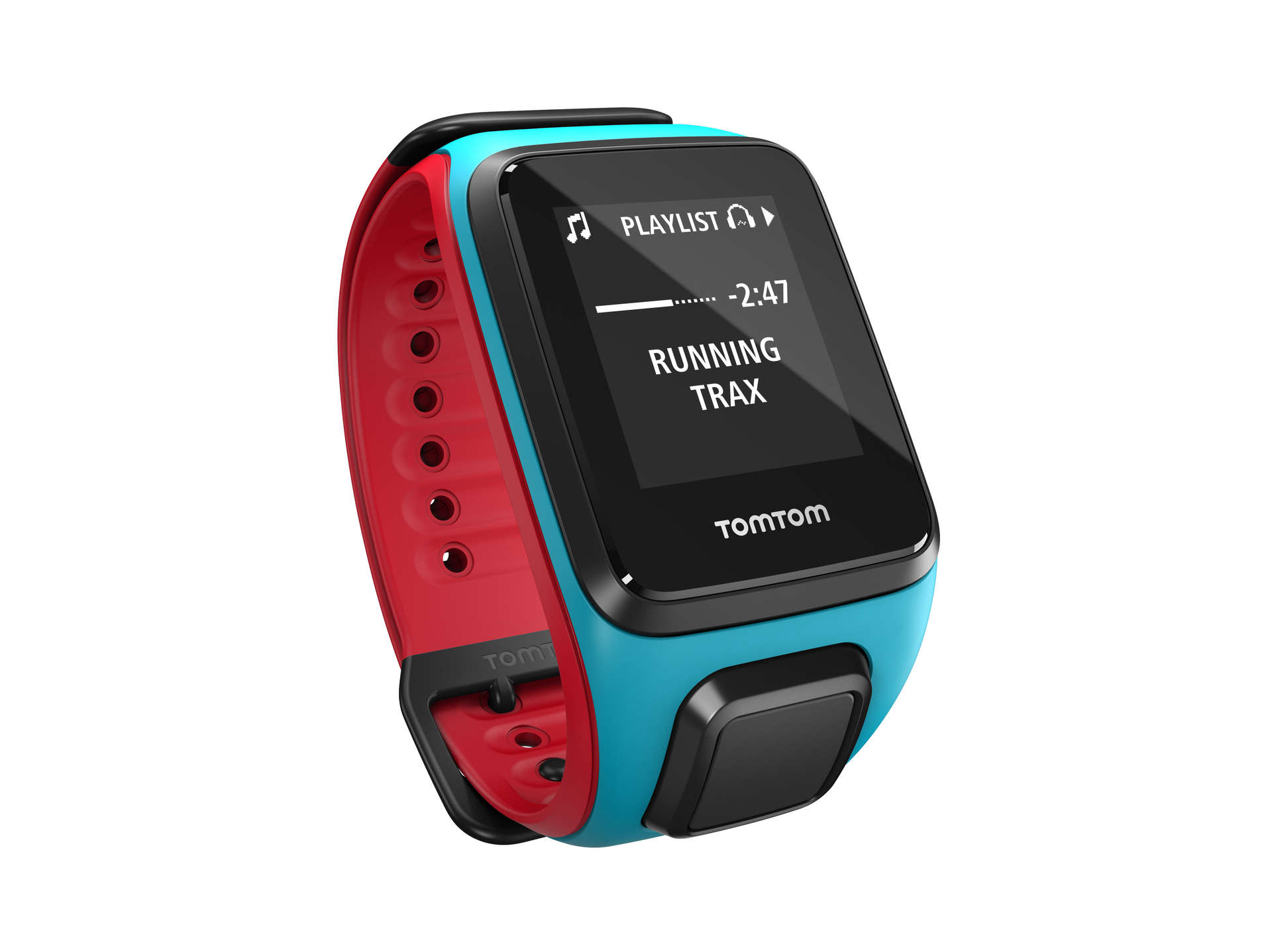 TomTom Runner 2 Cardio + Music GPS-horloge Blauw/ Rood 